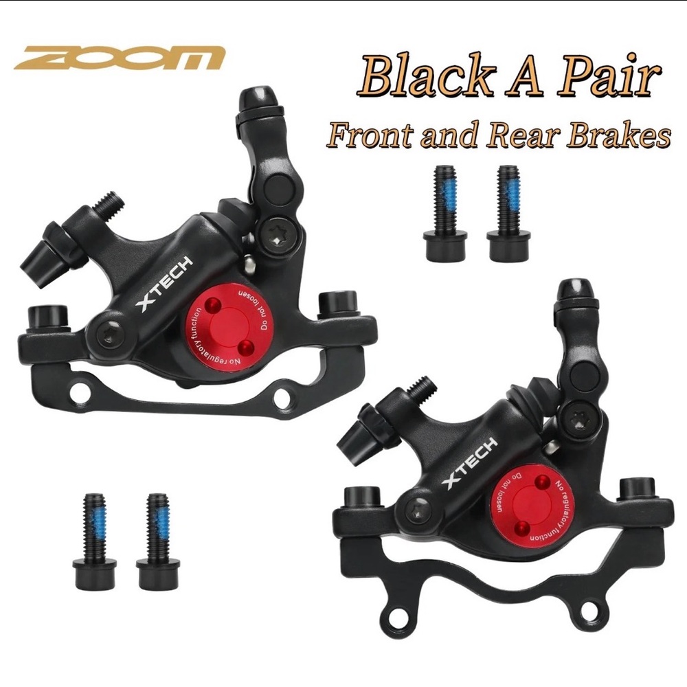 XTECH HB100 MTB Hydraulic Disc Brake Calipers Front Rear 160mm Folding Pull Wire